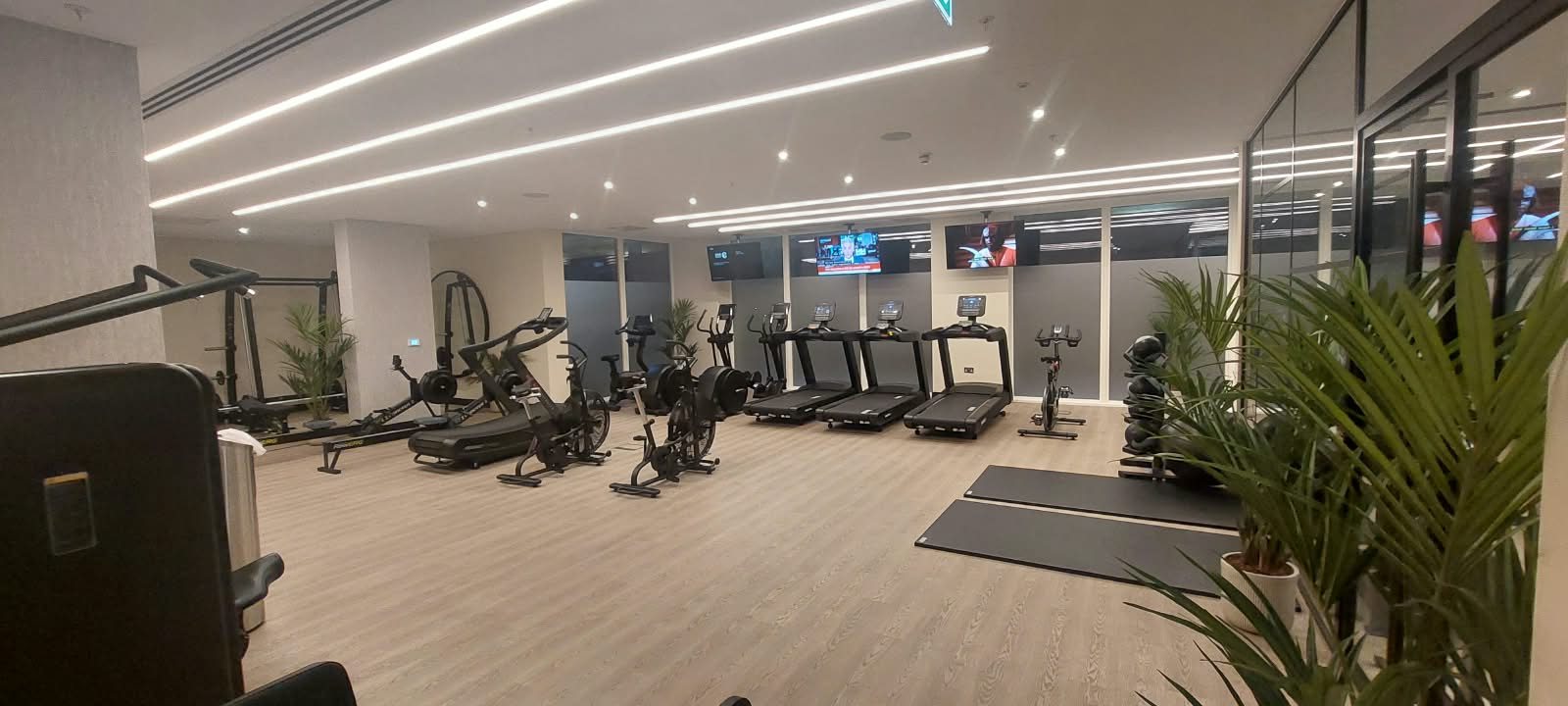 Gym screens and AV