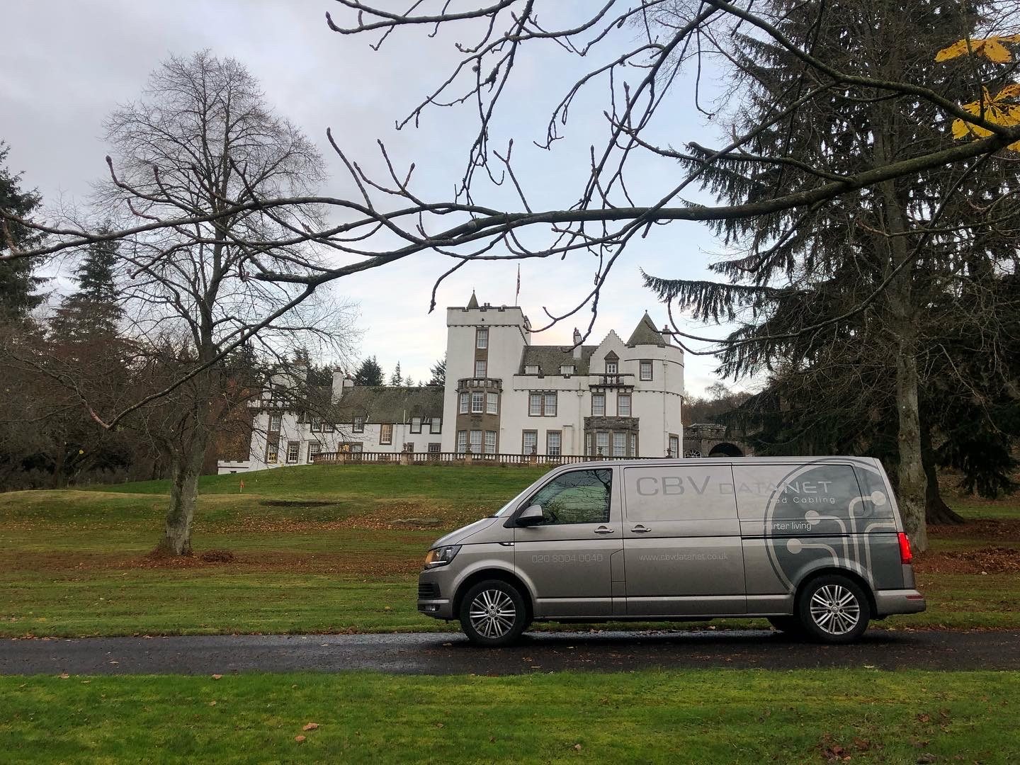 On site at a country estate
